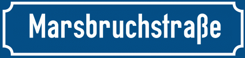 Straßenschild Marsbruchstraße zum kostenlosen Download