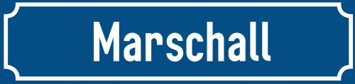 Straßenschild Marschall