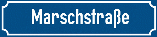 Straßenschild Marschstraße