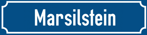 Straßenschild Marsilstein
