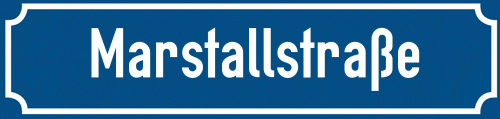 Straßenschild Marstallstraße zum kostenlosen Download
