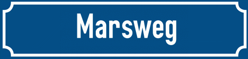 Straßenschild Marsweg