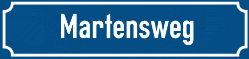 Straßenschild Martensweg