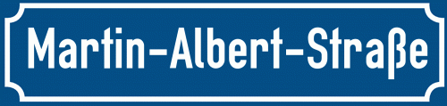 Straßenschild Martin-Albert-Straße