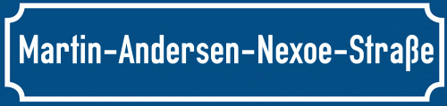 Straßenschild Martin-Andersen-Nexoe-Straße