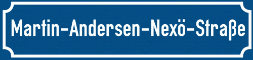 Straßenschild Martin-Andersen-Nexö-Straße