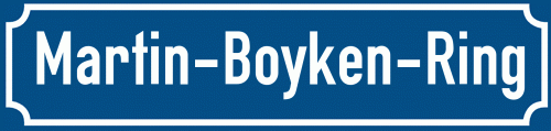 Straßenschild Martin-Boyken-Ring