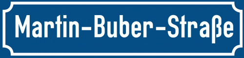 Straßenschild Martin-Buber-Straße