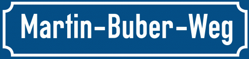 Straßenschild Martin-Buber-Weg