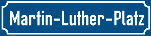 Straßenschild Martin-Luther-Platz