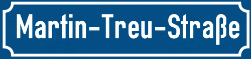 Straßenschild Martin-Treu-Straße