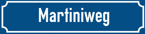 Straßenschild Martiniweg
