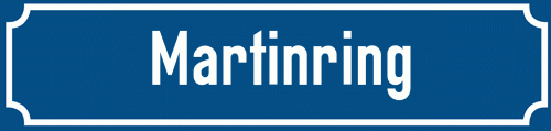 Straßenschild Martinring