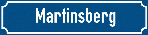 Straßenschild Martinsberg