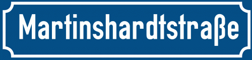 Straßenschild Martinshardtstraße zum kostenlosen Download