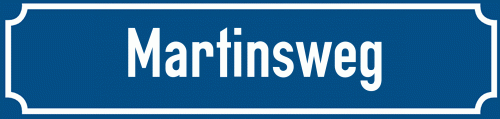 Straßenschild Martinsweg