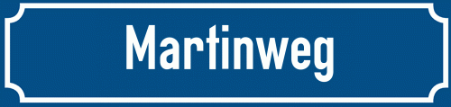 Straßenschild Martinweg