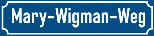 Straßenschild Mary-Wigman-Weg