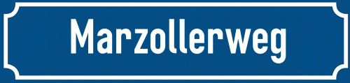 Straßenschild Marzollerweg