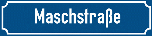 Straßenschild Maschstraße