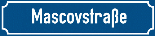 Straßenschild Mascovstraße