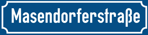 Straßenschild Masendorferstraße zum kostenlosen Download
