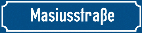 Straßenschild Masiusstraße
