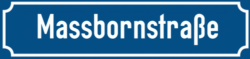 Straßenschild Massbornstraße