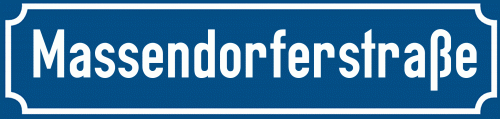Straßenschild Massendorferstraße zum kostenlosen Download