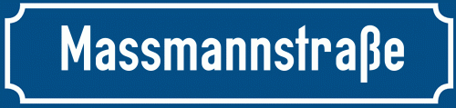 Straßenschild Massmannstraße