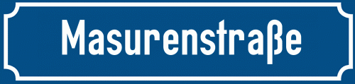 Straßenschild Masurenstraße