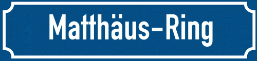 Straßenschild Matthäus-Ring
