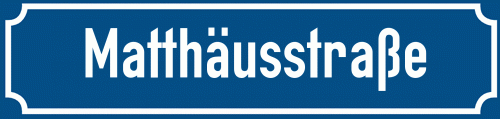 Straßenschild Matthäusstraße