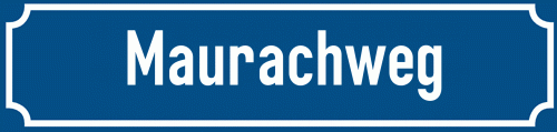 Straßenschild Maurachweg