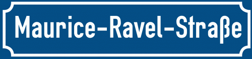 Straßenschild Maurice-Ravel-Straße