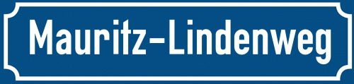 Straßenschild Mauritz-Lindenweg