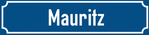 Straßenschild Mauritz zum kostenlosen Download