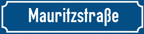 Straßenschild Mauritzstraße