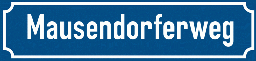 Straßenschild Mausendorferweg