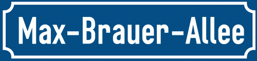 Straßenschild Max-Brauer-Allee