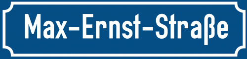 Straßenschild Max-Ernst-Straße