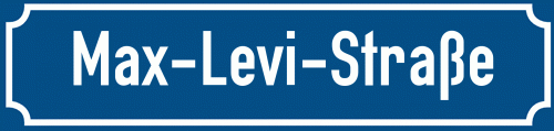 Straßenschild Max-Levi-Straße