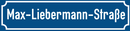 Straßenschild Max-Liebermann-Straße