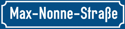 Straßenschild Max-Nonne-Straße