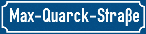 Straßenschild Max-Quarck-Straße