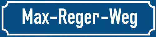 Straßenschild Max-Reger-Weg