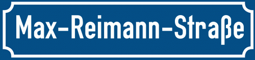 Straßenschild Max-Reimann-Straße