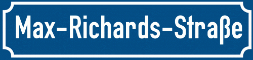 Straßenschild Max-Richards-Straße