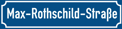 Straßenschild Max-Rothschild-Straße