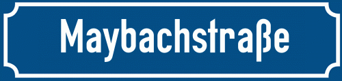 Straßenschild Maybachstraße zum kostenlosen Download